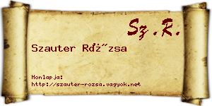 Szauter Rózsa névjegykártya