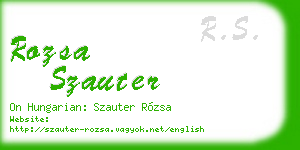 rozsa szauter business card